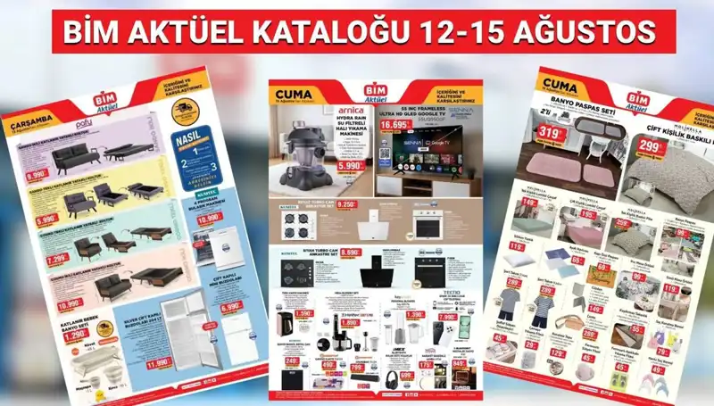 BİM 12-15 Ağustos 2025 Aktüel Kataloğu: Yeni Ürünlerle Dolup Taşacak!